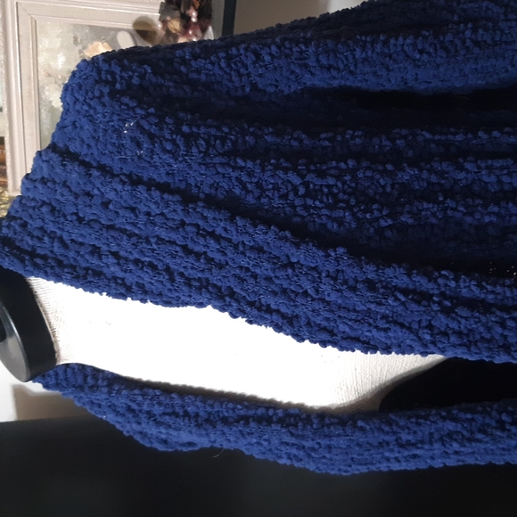 Womens Blue Knit Sweater open front Size Large BCBG MAXAZRIA - Picture 4 of 14